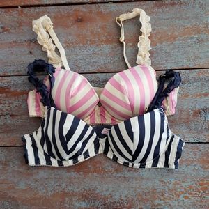 Victoria's secret striped bras